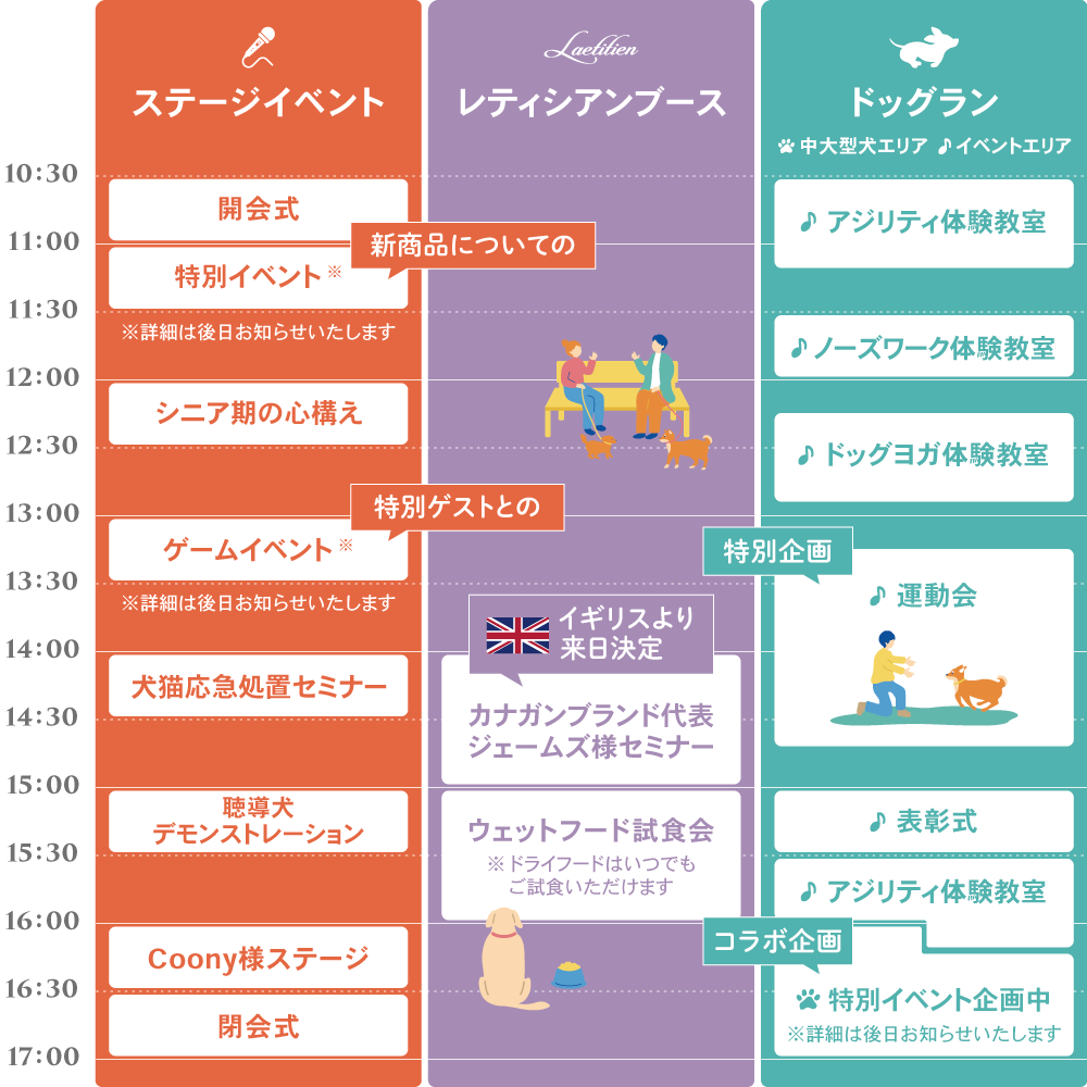 ステージイベント・レティシアンブース・ドッグラン
